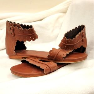 Womens Elf brand sandals, handmade, size 10, brown, only worn once